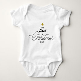 Trendig Mitt första julskript Baby One-Biet Ba T Shirt