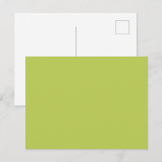 Trendig mjuk chartreuse-fyrkort vykort (Fram/baksida)