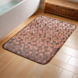 Trendig Mocha Mousse Geometrisk Badrumsmatta