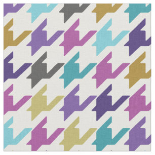 Trendig mode färgad houndstooth mönster tyg