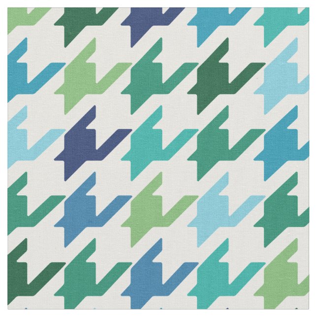 Trendig mode färgad houndstooth mönster tyg (Närbild)