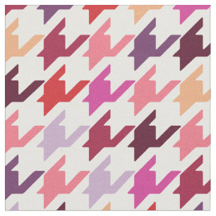 Trendig mode färgad houndstooth mönster tyg