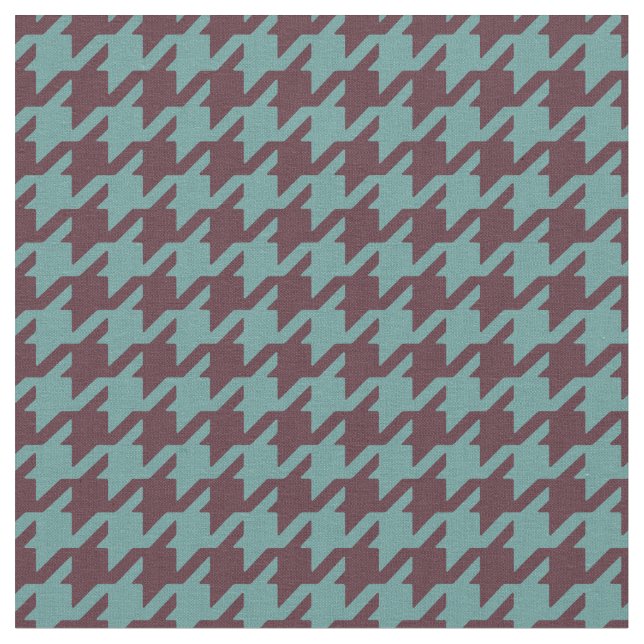 Trendig mode grönt bruna houndstooth mönster tyg (Närbild)