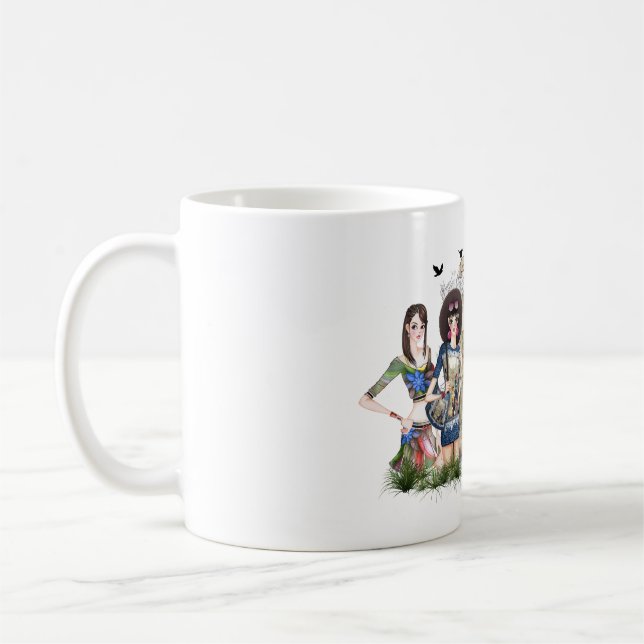 Trendig Mode-modeller Kaffemugg (Vänster)
