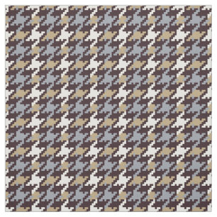 Trendig mode neutralt Houndstooth mönster Tyg