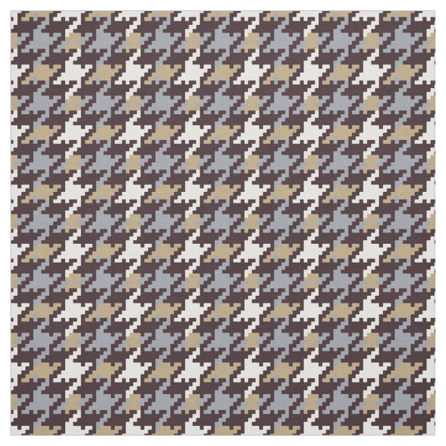 Trendig mode neutralt Houndstooth mönster Tyg (Provkarta)