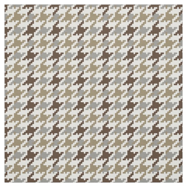 Trendig mode neutralt Houndstooth plaid mönster Tyg (Provkarta)