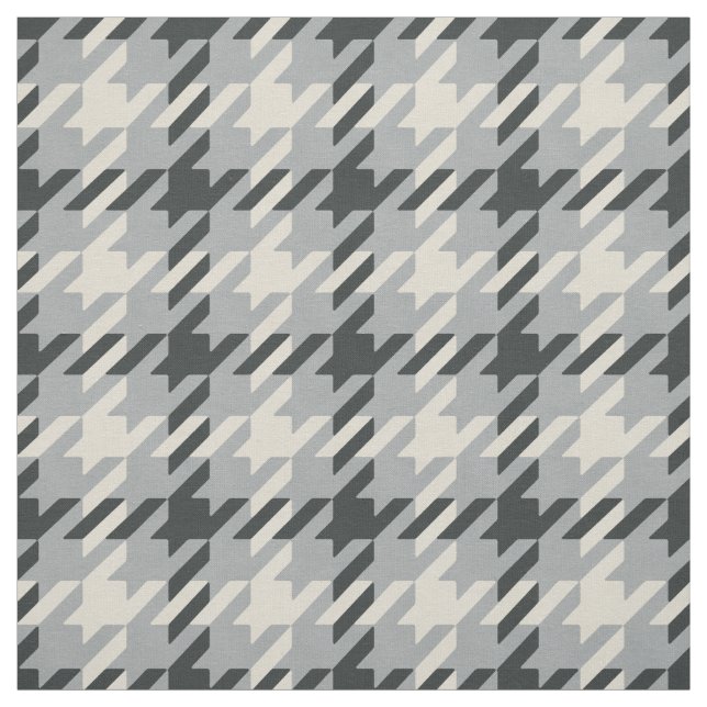 Trendig mode neutralt Houndstooth plaid mönster Tyg (Provkarta)