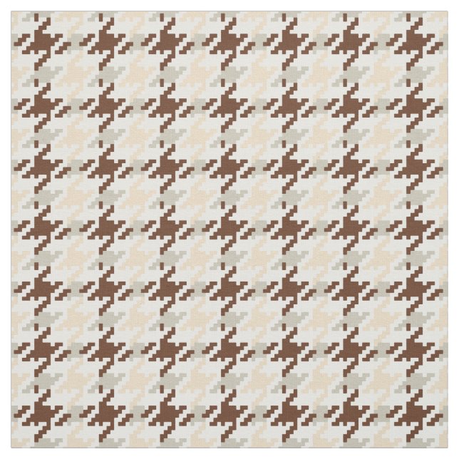 Trendig mode neutralt Houndstooth plaid mönster Tyg (Provkarta)
