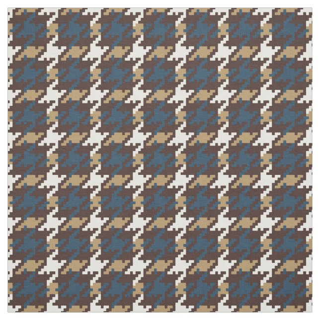 Trendig mode neutralt Houndstooth plaid mönster Tyg (Provkarta)