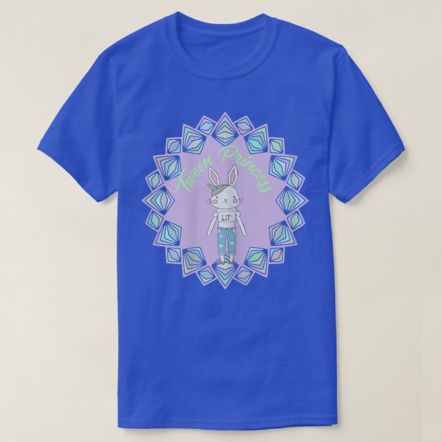 Trendig Mode Pastel T Bunny Tween Princess T Shirt (Design framsida)