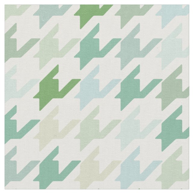 Trendig mode-skuggor av grönt Houndstooth mönster Tyg (Närbild)