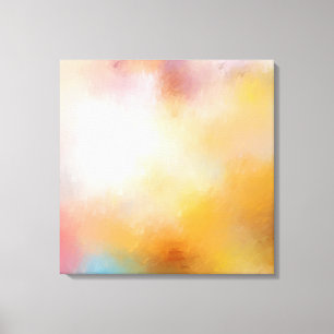 Trendig Modern Abstrakt Art Blue Gult Red Lila Canvastryck