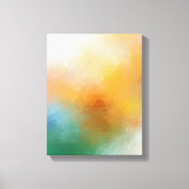 Trendig Modern Abstrakt Artwork Red Gult Blue Canvastryck (Framsida)