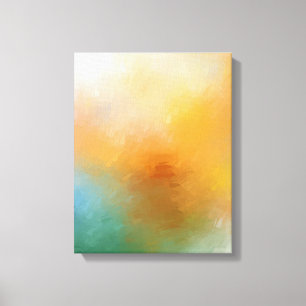 Trendig Modern Abstrakt Artwork Red Gult Blue Canvastryck