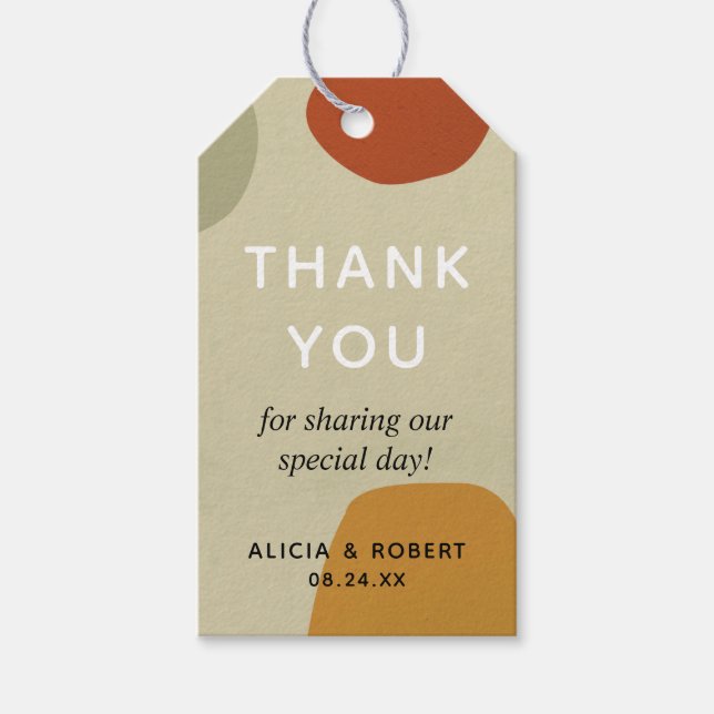 Trendig Modern Abstrakt - minimalistisk enkel Presentetikett (Framsidan)