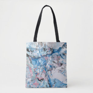 Trendig Modern Abstrakt Rosa Blue White Template Tygkasse