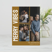 Trendig Modern Anpassningsbar 3 Photo Merry Vibes