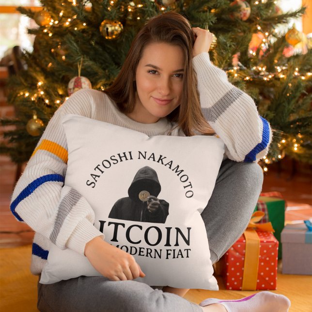 Trendig Modern Bitcoin Kudde (Skapare uppladdad)