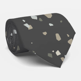 Trendig Modern Black Grått Terrazzo Slips