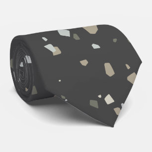 Trendig Modern Black Grått Terrazzo Slips