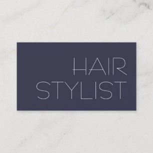 Trendig Modern Blue Hair Stylist Visitkort
