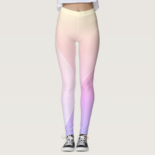 Trendig Modern Blue Lila Rosa Gult Template Leggings