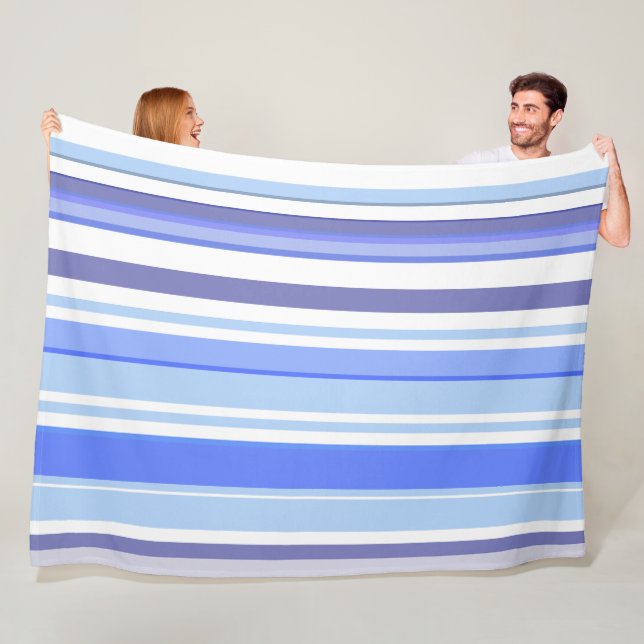 Trendig Modern Boho Chic Randig Fleecefilt (På plats)