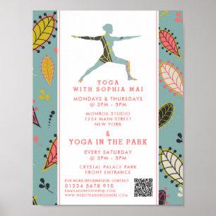 Trendig Modern Boho Yoga-reklam Poster