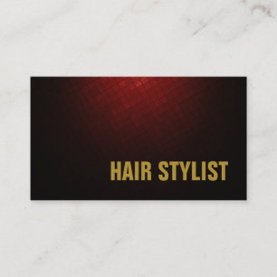 Trendig Modern Brownish Red Hair Stylist Visitkort