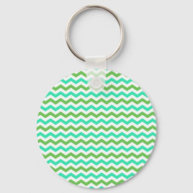 Trendig, modern chevron med ny grönt nyckelring (Framsida)
