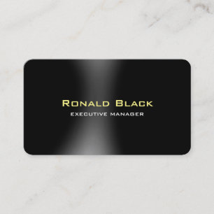 Trendig Modern Elegant Black Grått Manager Visitkort