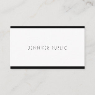 Trendig Modern Elegant Black White-Professionell ö Visitkort