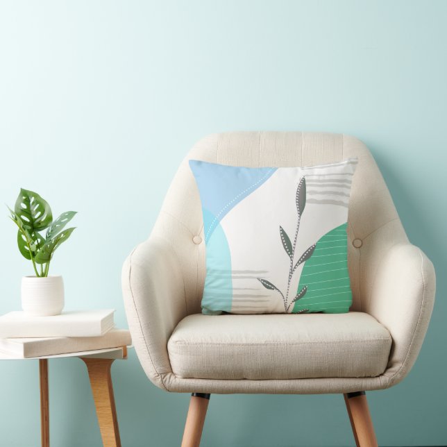Trendig modern elegant chic botanisk kudde (Stol)