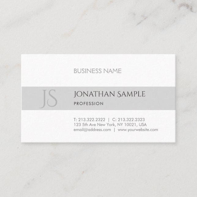 Trendig Modern Elegant Design Minimalistisk Chic - Visitkort (Framsida)