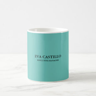 Trendig Modern Elegant Enkel blå vit Kaffemugg