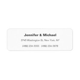 Trendig Modern Elegant enkel minimalistisk Bröllop Returadress Etikett