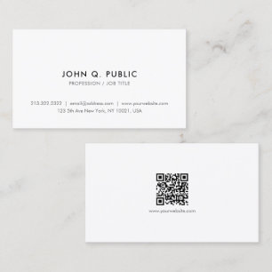 Trendig Modern Elegant Enkel QR-kod Visitkort
