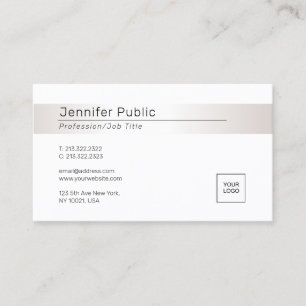 Trendig Modern Elegant Glamor Faux Silver-mall Visitkort