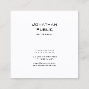 Trendig Modern Elegant Graphic Design Sleek Plain Fyrkantigt Visitkort