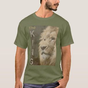 Trendig Modern Elegant Lejon Manar Fatigue Grönt T Shirt