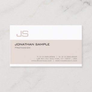 Trendig Modern Elegant Monogram minimalistic Plain Visitkort