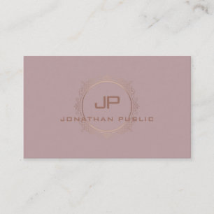 Trendig Modern Elegant Monogram Professionell Visitkort