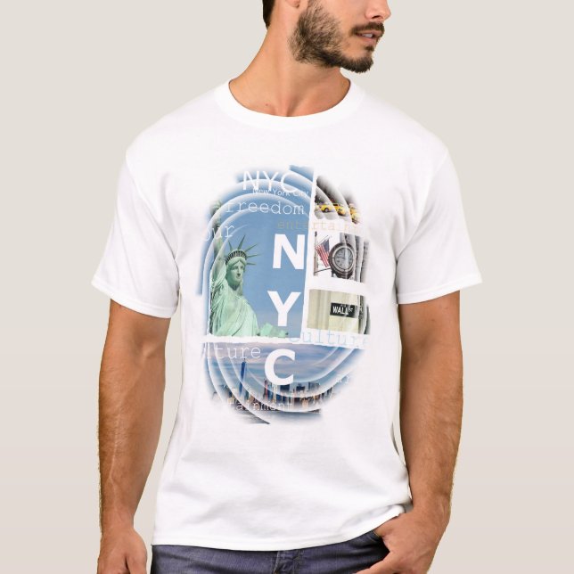 Trendig Modern Elegant New York City Manhattan Nyc T Shirt (Framsida)