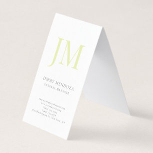 Trendig modern enkel professionell monogram pärl visitkort
