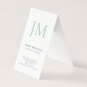Trendig modern enkel professionell monogram visitkort