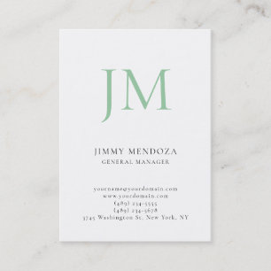 Trendig modern enkel professionell monogram visitkort