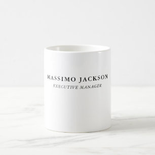 Trendig Modern Enkel Svart & Vit Professionell Kaffemugg