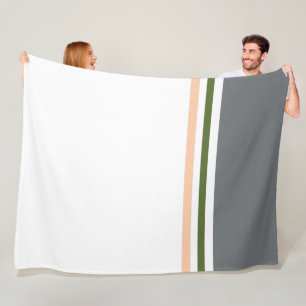 Trendig Modern färgblockering och Ränder Fleecefilt