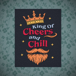Trendig Modern Färgglad Rolig Kung Citat Typografi Poster